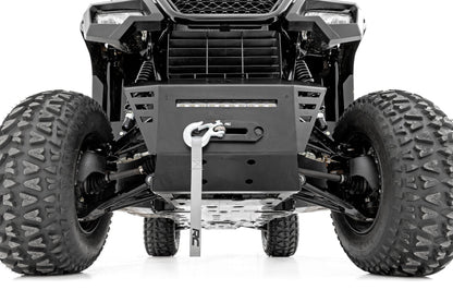 Winch Plate 4500-LB Winch 10 Inch Black Slimline Honda Pioneer 520 Rough Country-2