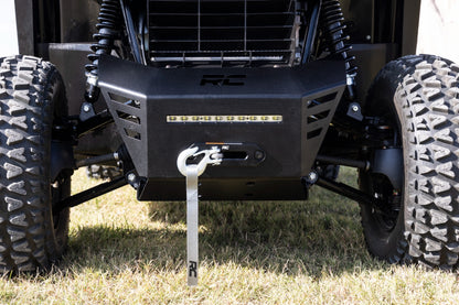 Winch Plate 4500-LB Winch 10 Inch Black Slimline Honda Pioneer 520 Rough Country-4