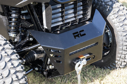 Winch Plate 4500-LB Winch 10 Inch Black Slimline Honda Pioneer 520 Rough Country-5