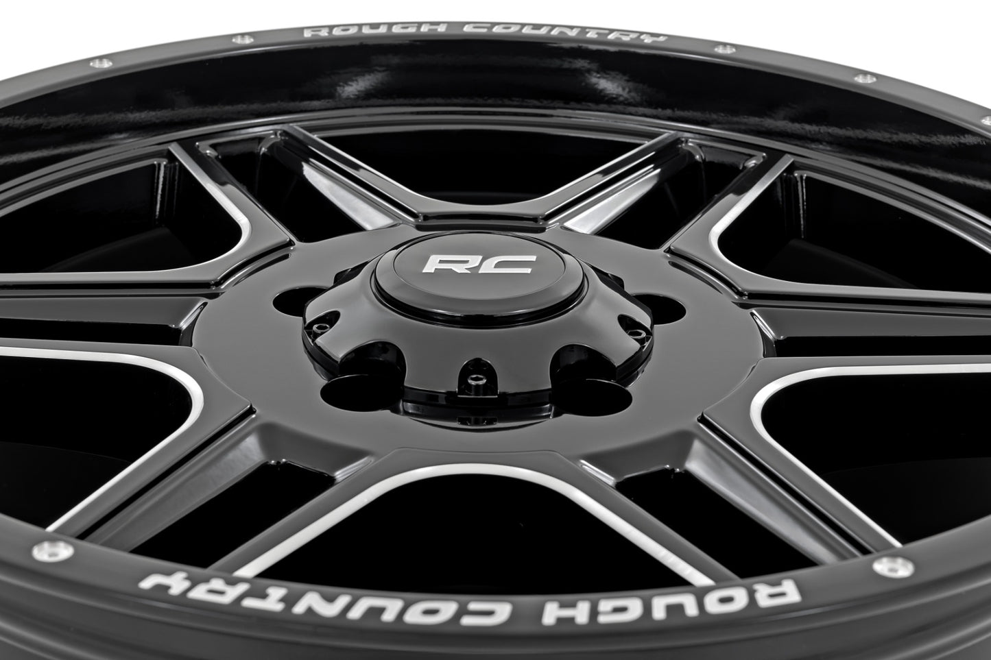 92 Series Wheel Machined One-Piece Gloss Black 18x9 Rough Country-13