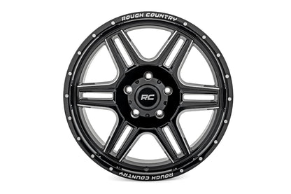 92 Series Wheel Machined One-Piece Gloss Black 18x9 Rough Country-7