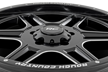 92 Series Wheel Machined One-Piece Gloss Black 18x9 Rough Country-16