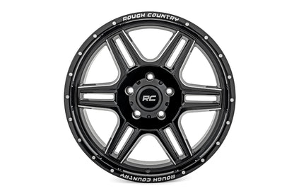 92 Series Wheel Machined One-Piece Gloss Black 18x9 Rough Country-17