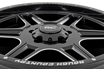 92 Series Wheel Machined One-Piece Gloss Black 20x9 Rough Country-1