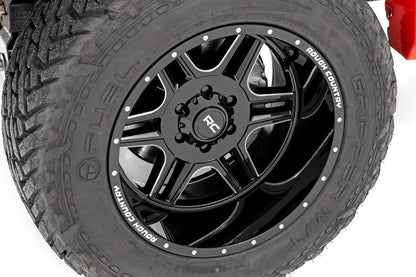 92 Series Wheel Machined One-Piece Gloss Black 20x12 8x170 -44mm Rough Country-3