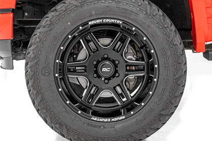 92 Series Wheel Machined One-Piece Gloss Black 20x12 8x170 -44mm Rough Country-5