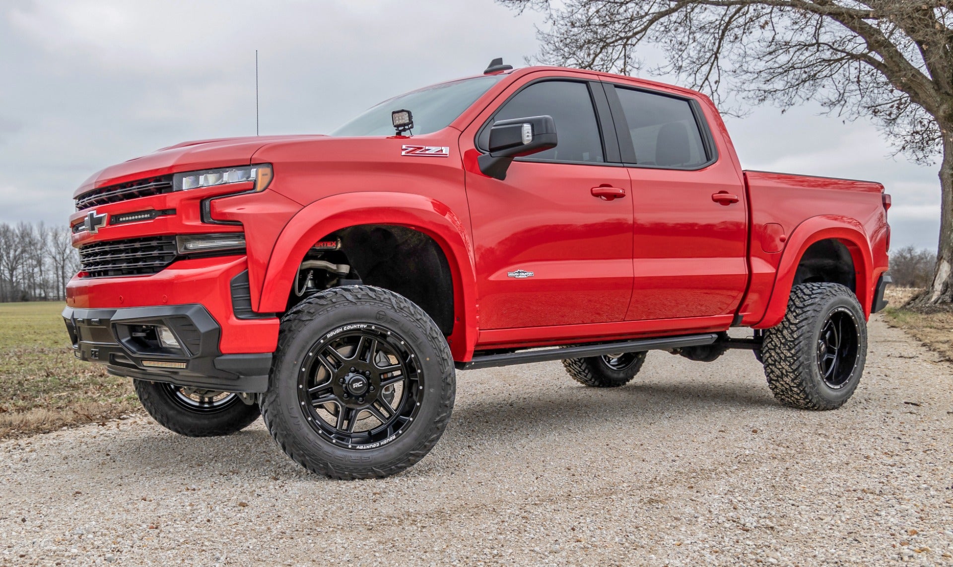 92 Series Wheel Machined One-Piece Gloss Black 22x12 8x180 -44mm Rough Country-7