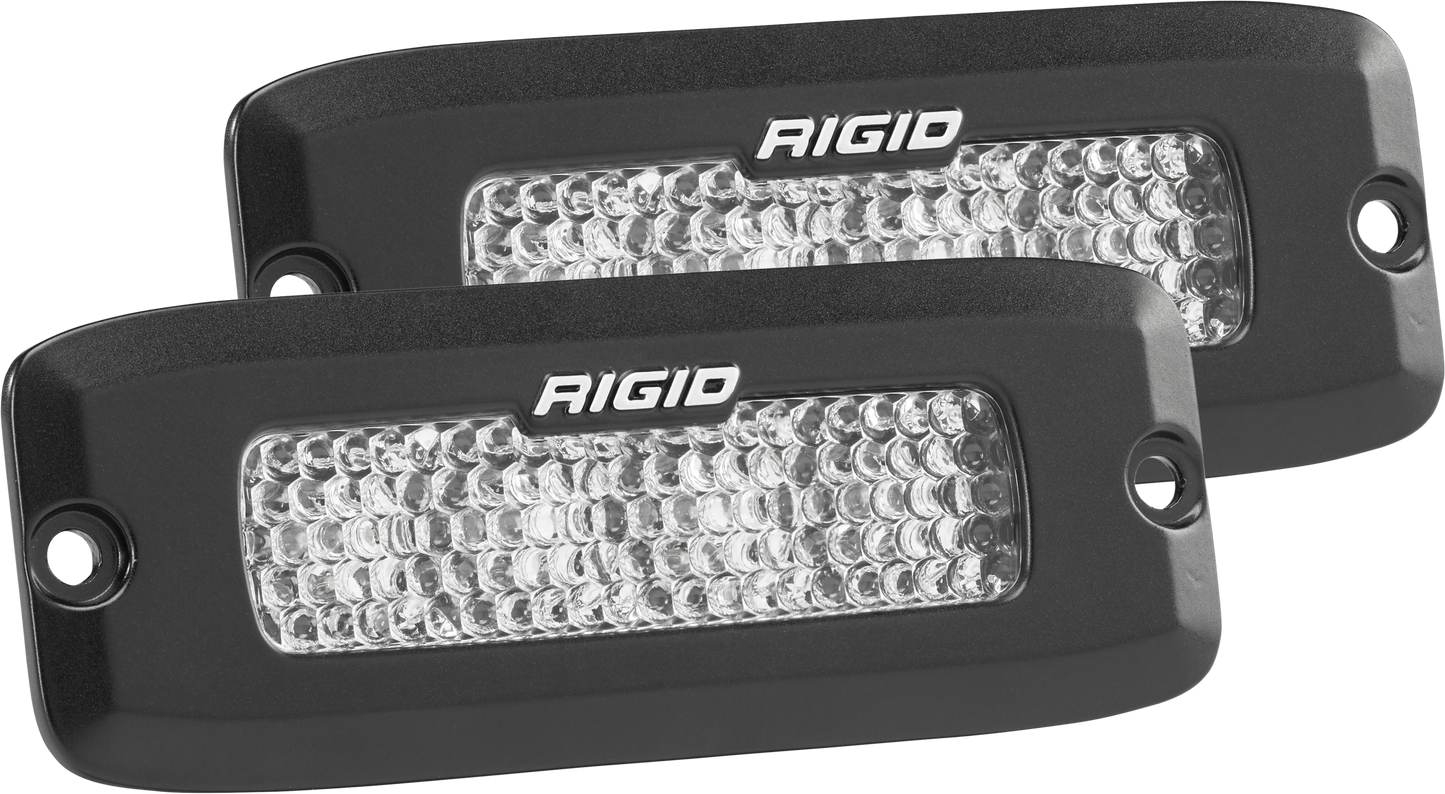 Driving Diffused Black Flush Mount Pair SR-Q Pro Rigid Industries