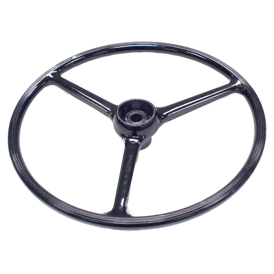 Black 17 Inch Diameter Steering Wheel for Select Jeep CJ-3B, CJ-5, CJ-6, FC-150 Crown Automotive