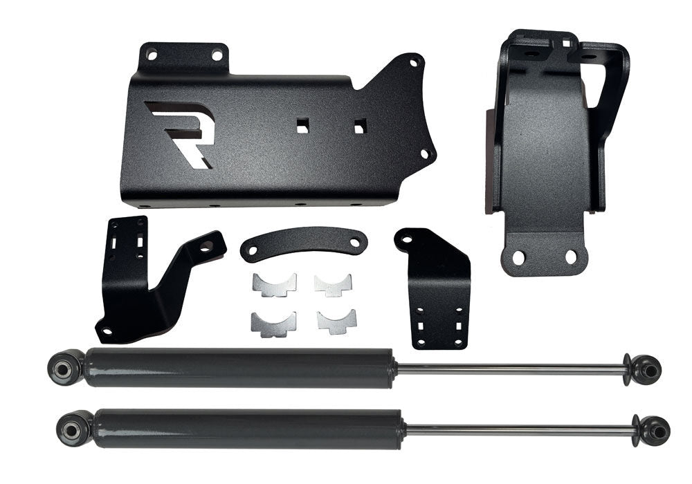 Dual Steering Stabilizer Kit Cylinders 2014-2025 Dodge Ram 2500/3500 4WD No Lift Required Superlift