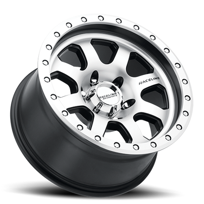 Aluminum 17x9 Avenger 929M Silver Machined Raceline Wheels-3