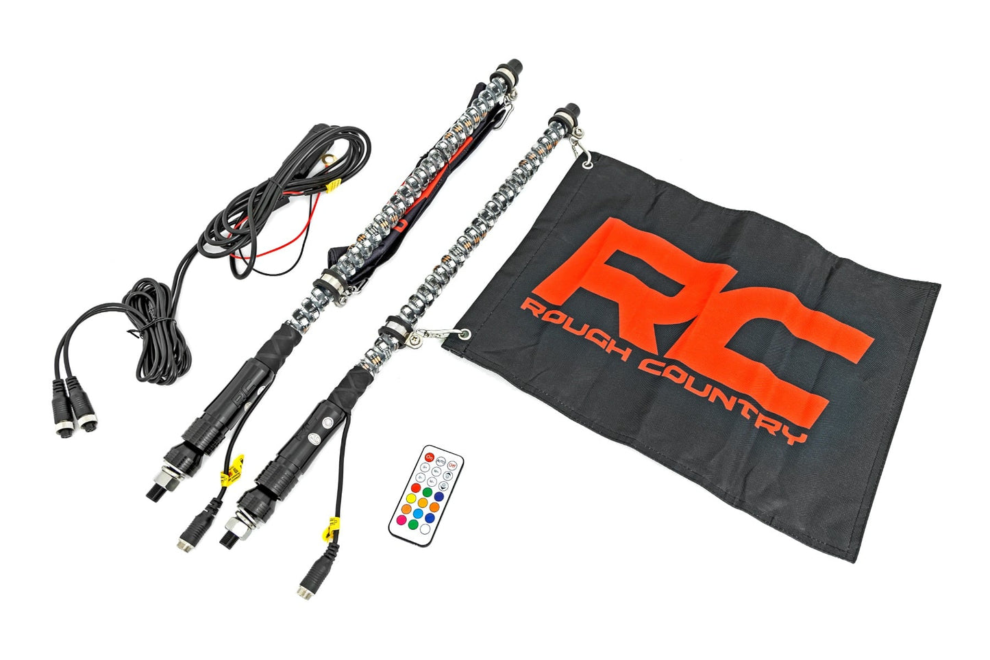 LED Light Whip Kit 2 ft Multi-Color 2-pc Rough Country-1