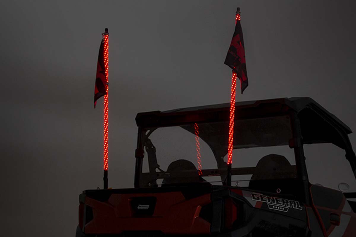 Rough Country Multi-Function UTV LED Whip Lights w/ Remote Control Rough Country