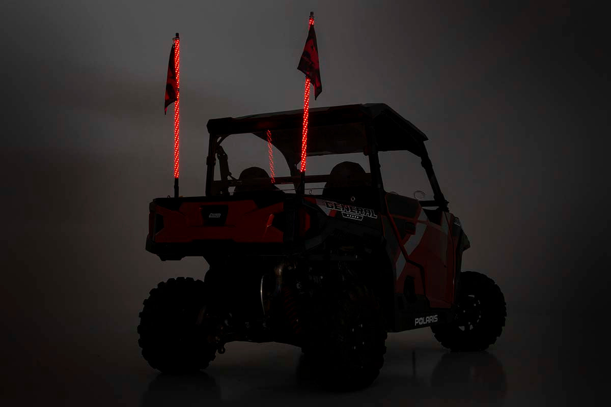 Multi-Color LED Whip 4 Foot Long Pair Rough Country-3