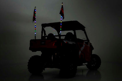 Multi-Color LED Whip 4 Foot Long Pair Rough Country-4