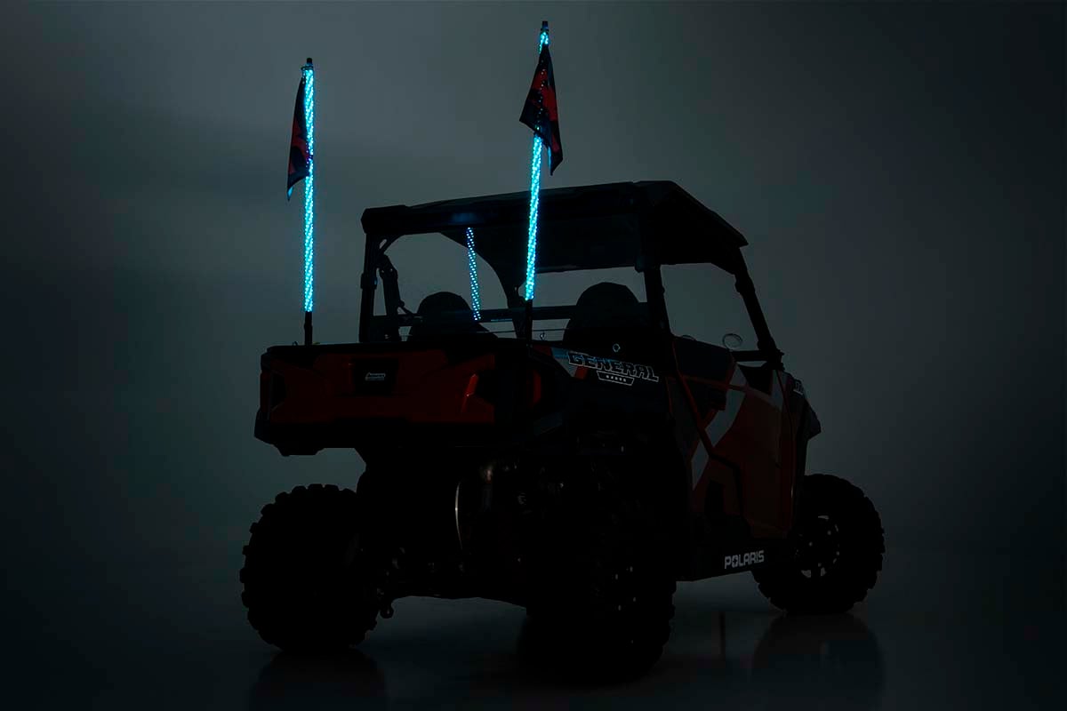 Multi-Color LED Whip 4 Foot Long Pair Rough Country-5