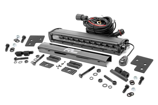 LED Light Kit Bumper Mount 12 Inch Black Single Row Polaris Ranger XP 1000 Rough Country