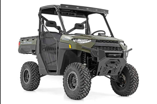 LED Light Kit Bumper Mount 12 Inch Black Single Row Polaris Ranger XP 1000 Rough Country-1