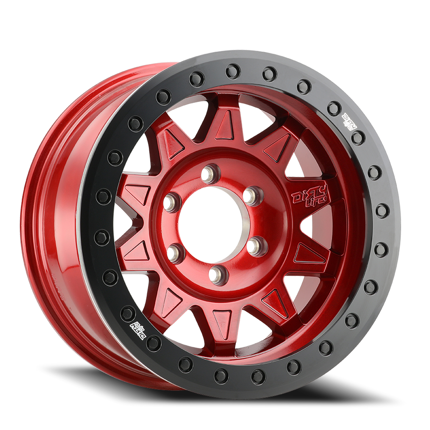 Roadkill 9302 Gloss Crimson Candy Red 17X9 Dirty Life Race Wheels-6