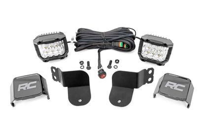 LED Light Kit Cage Mount 3 Inch OSRAM Wide Angle Polaris General XP 4 1000 Rough Country