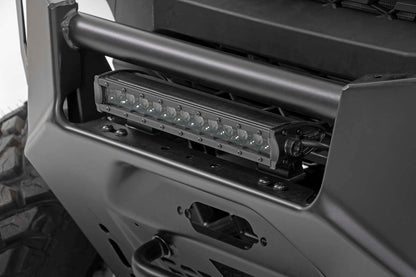LED Light Kit Bumper Mount 12 Inch Black Single Row White DRL Polaris Ranger XP 1000 Rough Country-2