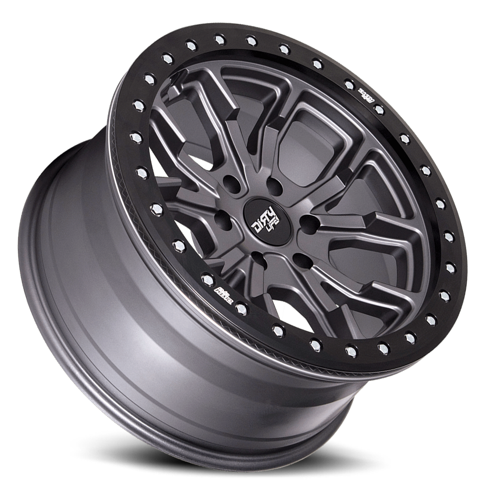 DT-1 9303 Satin Gunmetal 17X9 Dirty Life Race Wheels-7
