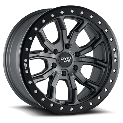 DT-1 9303 Satin Gunmetal 17X9 Dirty Life Race Wheels-2