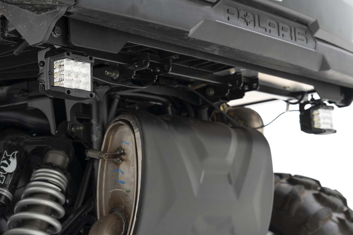 Rough Country Polaris General 3 Inch Cube Under Bed Wide Angle Combo LED Kit For 18-Pres General Rough Country