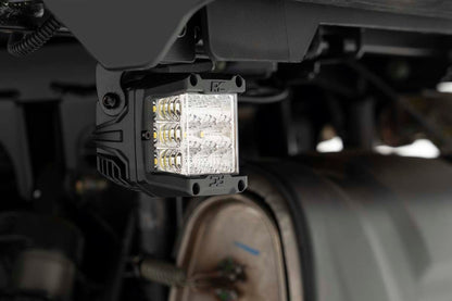 LED Light Kit Under Bed Mount 2 Inch Chrome Pair Wide Angle Polaris General XP 4 1000 Rough Country-3