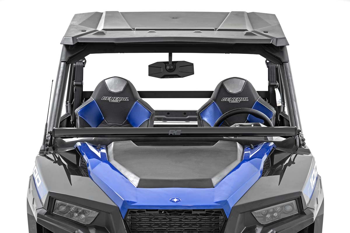 LED Light Kit Lower Windshield 50 Inch Black Single Row White DRL Polaris General XP 4 1000 Rough Country-1