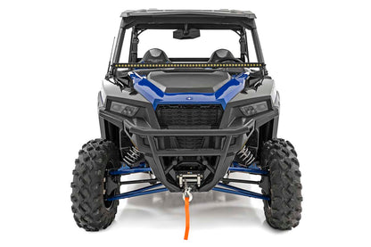 LED Light Kit Lower Windshield 50 Inch Black Single Row White DRL Polaris General XP 4 1000 Rough Country-4