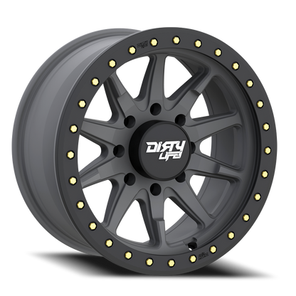 DT-2 9304 Satin Gunmetal 17X9 Dirty Life Race Wheels-2