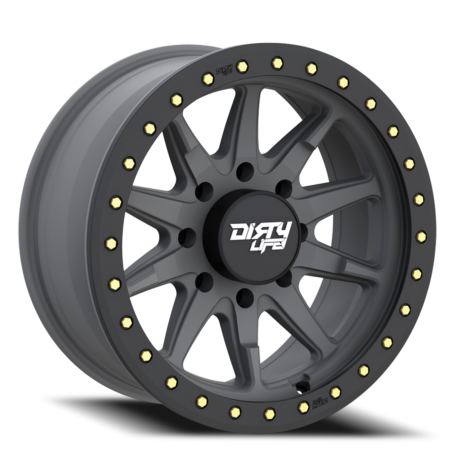 DT-2 9304 Satin Gunmetal 17X9 Dirty Life Race Wheels