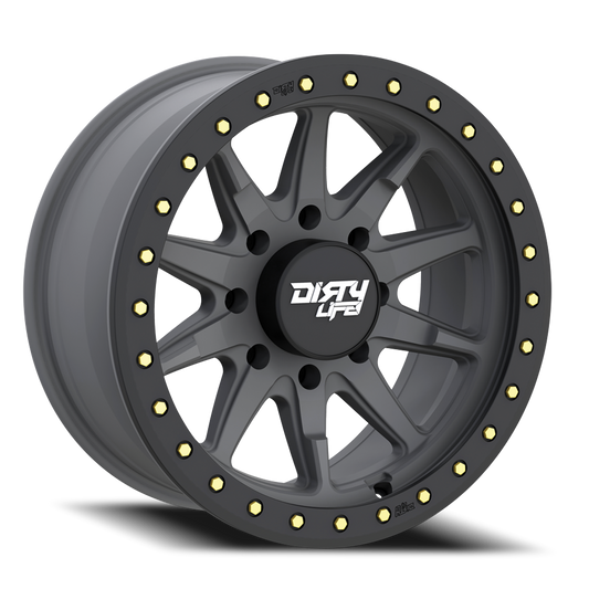 DT-2 9304 Satin Gunmetal 17X9 Dirty Life Race Wheels