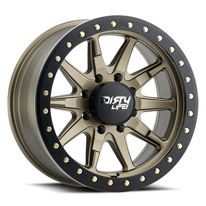 DT-2 9304 Satin Gold 17X9 Dirty Life Race Wheels