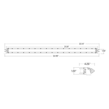 SR-Series 30 Inch Dual Function SAE Auxilary High Beam Driving Lights with Amber Backlight Rigid Industries-1