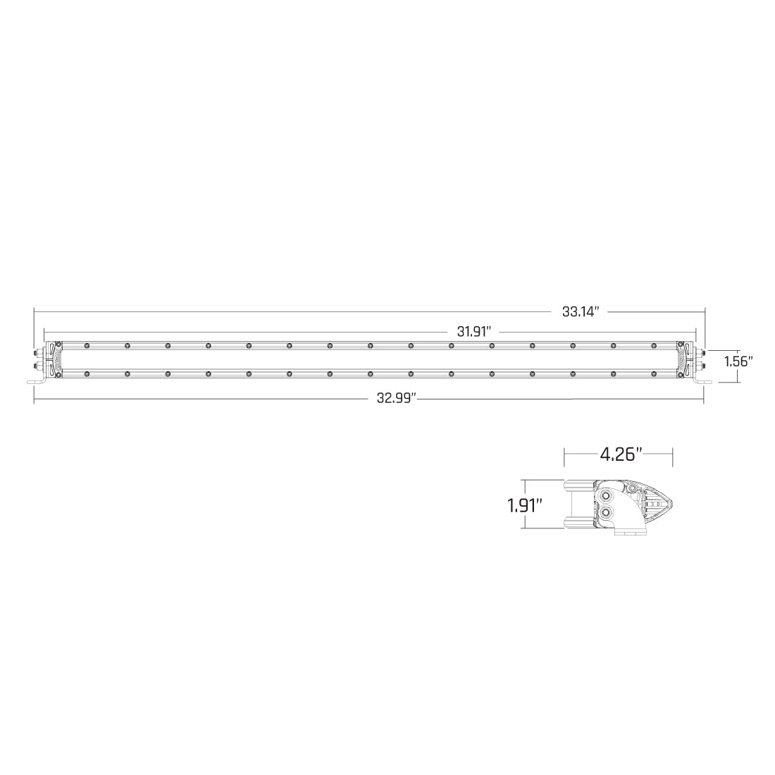 SR-Series 30 Inch Dual Function SAE Auxilary High Beam Driving Lights with Amber Backlight Rigid Industries-1