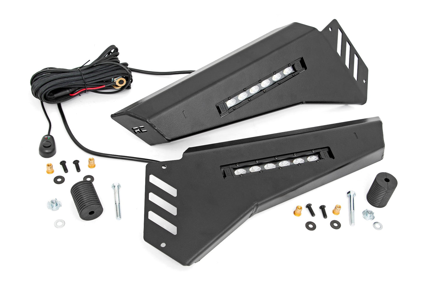 Rough Country Polaris Front Bumper Panels w/ 6.0 Inch LED Light Bars (13-19 Ranger) Rough Country
