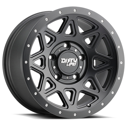 Theory 9305 Satin Black 20X9 Dirty Life Race Wheels-8