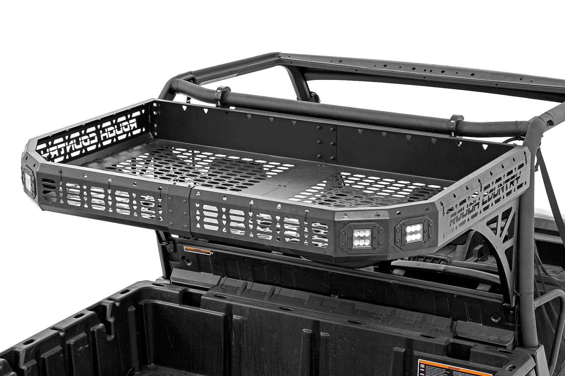 Rough Country Polaris Rear Cargo Rack w/o Cube Lights (19-20 Ranger 1000XP) Rough Country