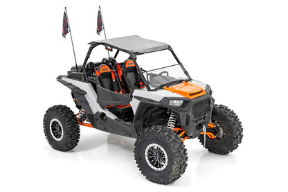 Whip Mount Cage 4 Foot Multl-Color LED Whip Pair Polaris RZR XP 1000 Rough Country-2