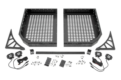Cargo Rack Dual 2 Inch Black LED Pairs Flush Mount Polaris Ranger XP 1000 Rough Country