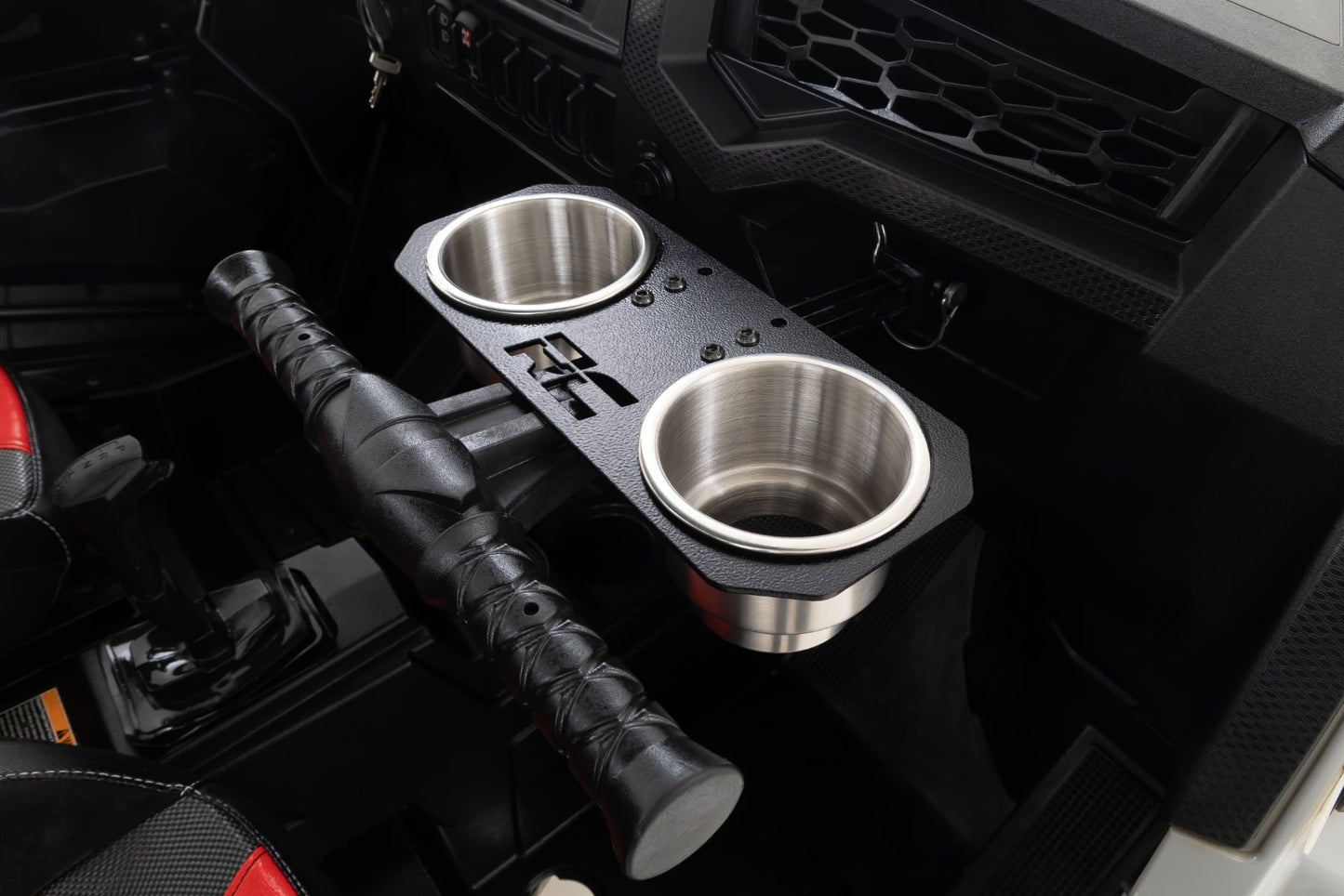 Passenger Grip Handle Dual Cup Holder Polaris RZR 4 900/RZR S 1000 Rough Country-2