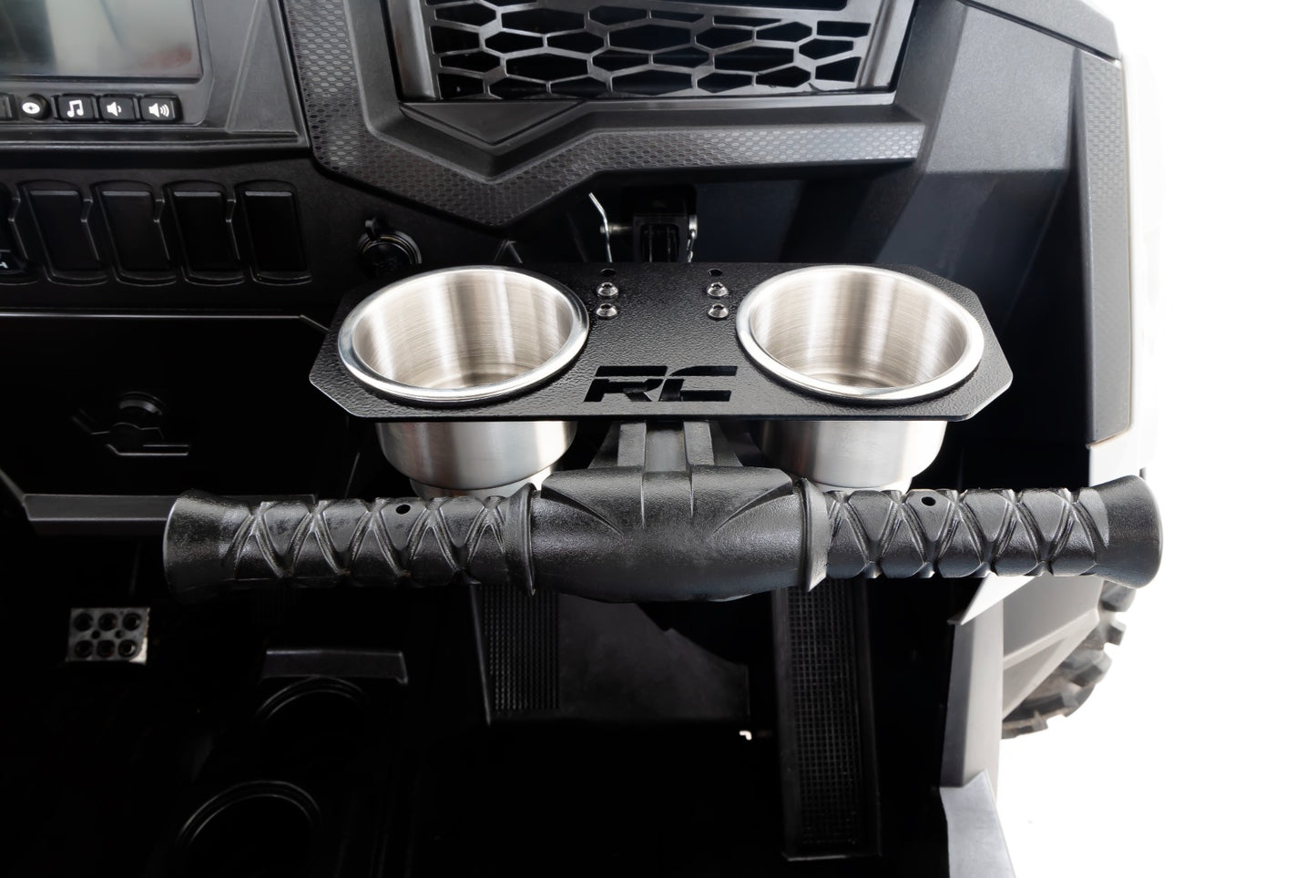 Passenger Grip Handle Dual Cup Holder Polaris RZR 4 900/RZR S 1000 Rough Country-4