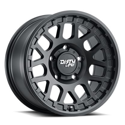 Mesa 9306 Matte Black 17X9 Dirty Life Race Wheels-2