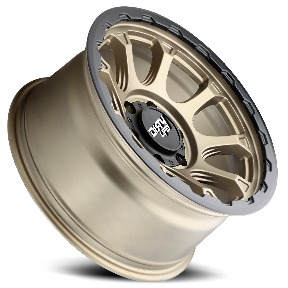 Drifter 9307 Matte Gold 17X8.5 Dirty Life Race Wheels-1