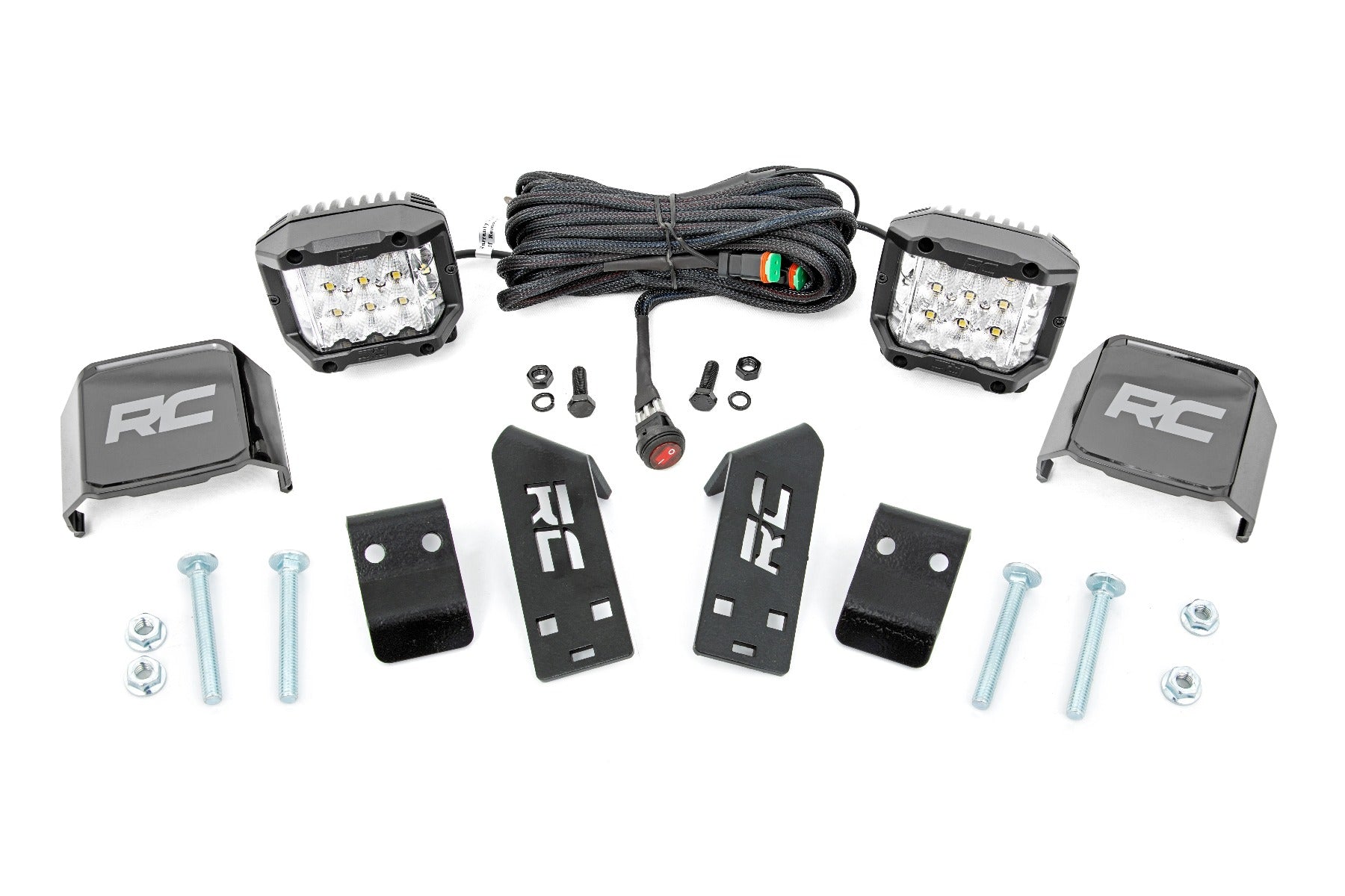 Rough Country Polaris Dual LED Cube Kit w/ 3 Inch Wide Angle LEDs 20-21 Polaris RZR PRO XP Rough Country