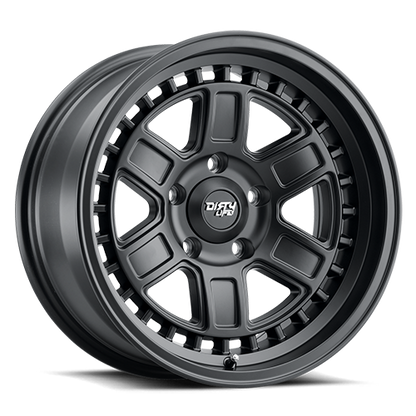 Cage 9308 Matte Black 17X8.5 Dirty Life Race Wheels-4