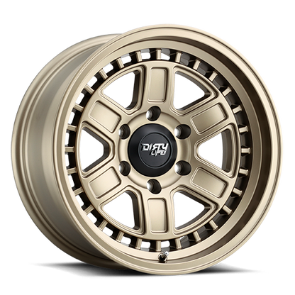 Cage 9308 Matte Gold 17X8.5 Dirty Life Race Wheels-4