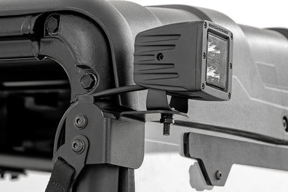 LED Light Kit Rear Mount 2 Inch Chrome Pair Wide Angle Polaris Ranger XP 1000 Rough Country-2